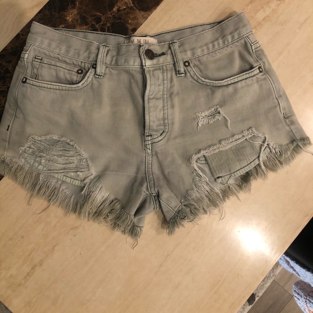Free People Jean shorts